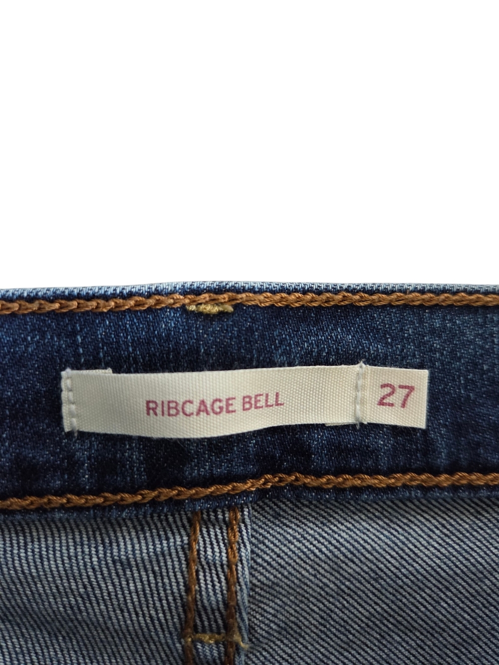 Levi's Ribcage Bell Jeans Medium Wash Stretch 26x28 - Picture 2 of 7